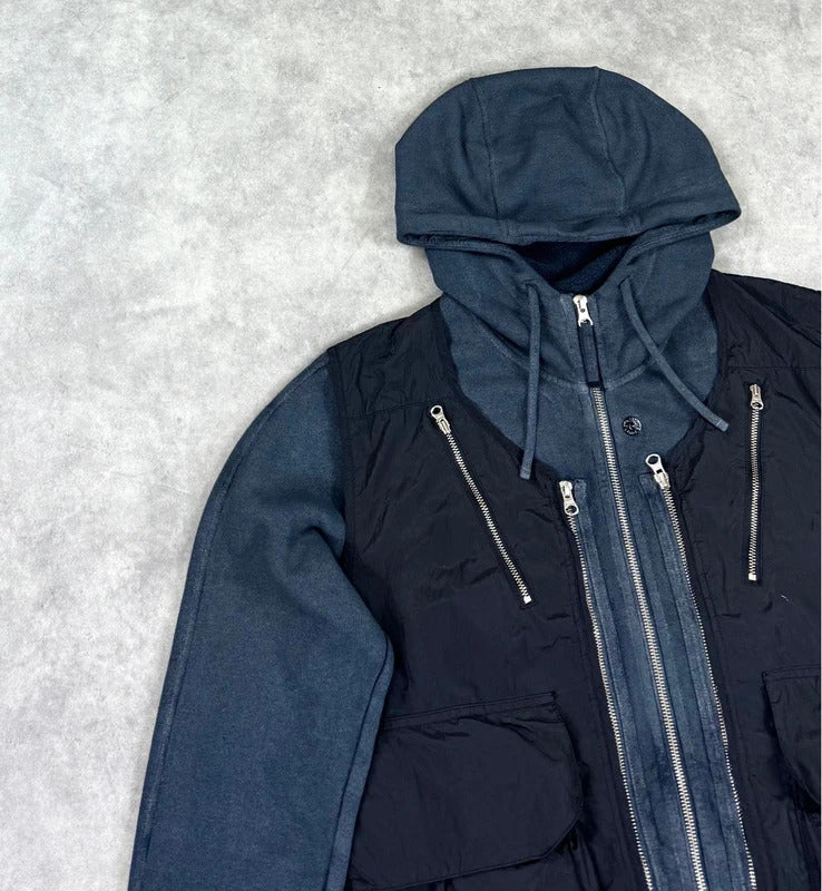 Stone Island Shadow Project layered hoodie