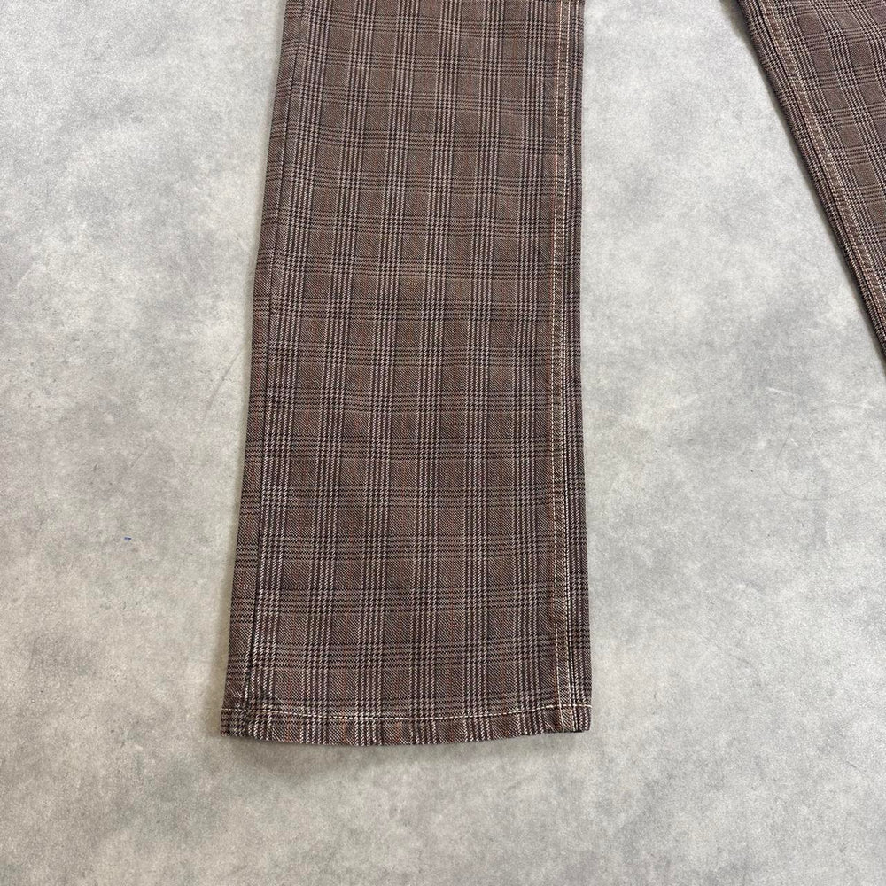 Evisu brown checkered trousers