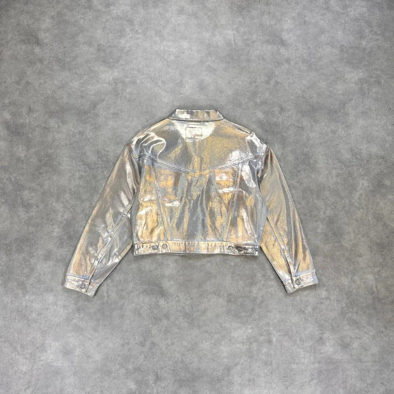 Levi's silver painted jacket
