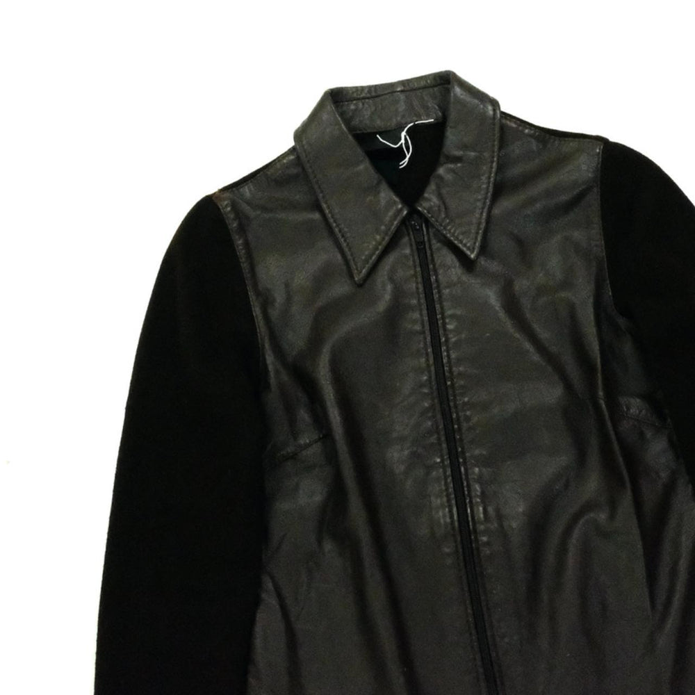 Vintage Leather Panel Jacket
