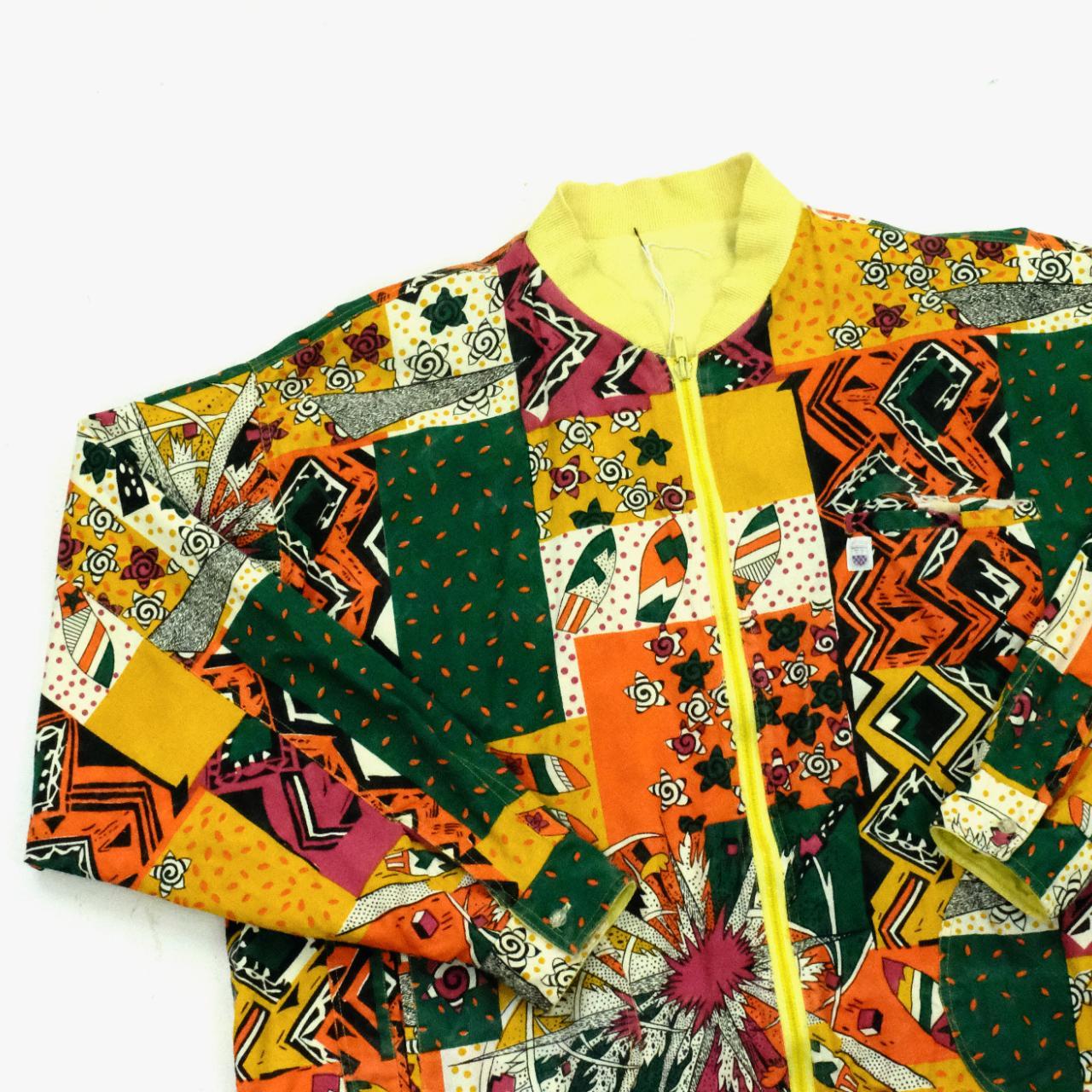 1970s print bomber jacket