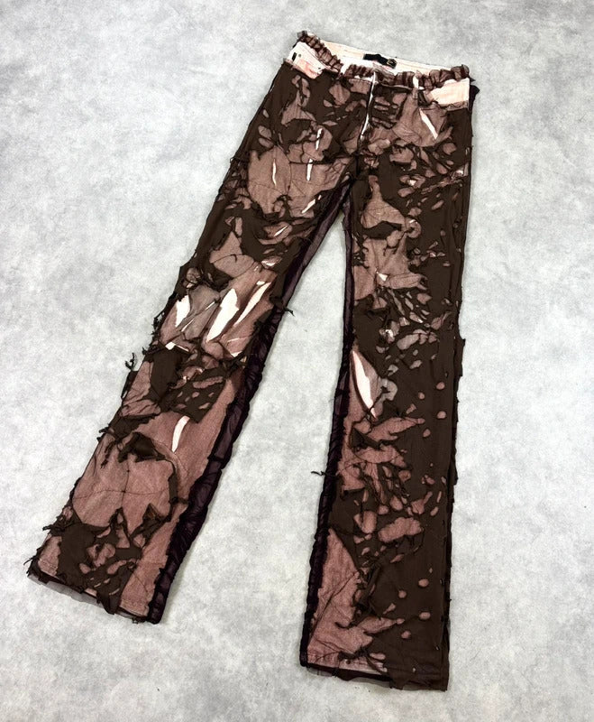 Vintage Roberto Cavalli distressed trousers