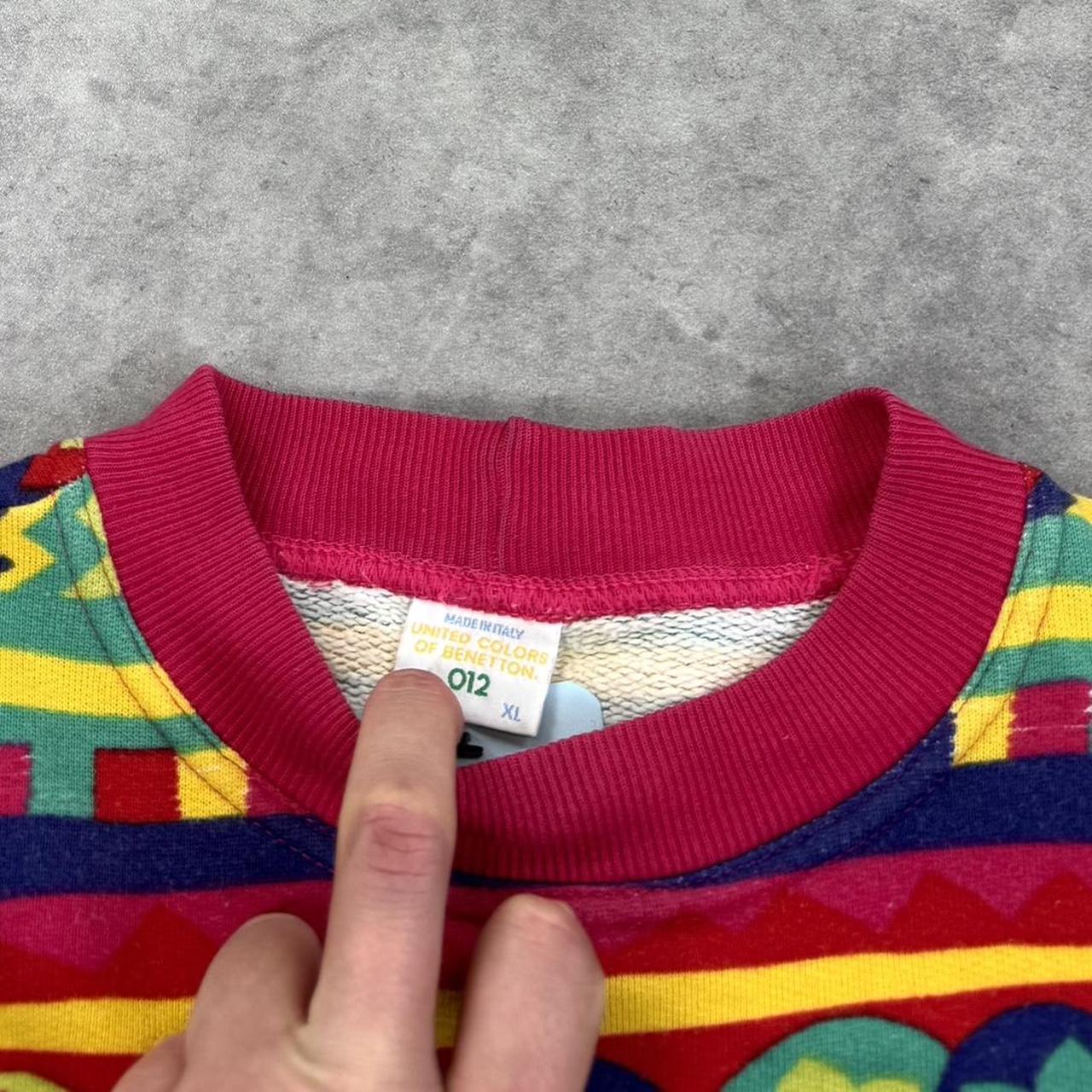 Vintage Benetton abstract print jumper