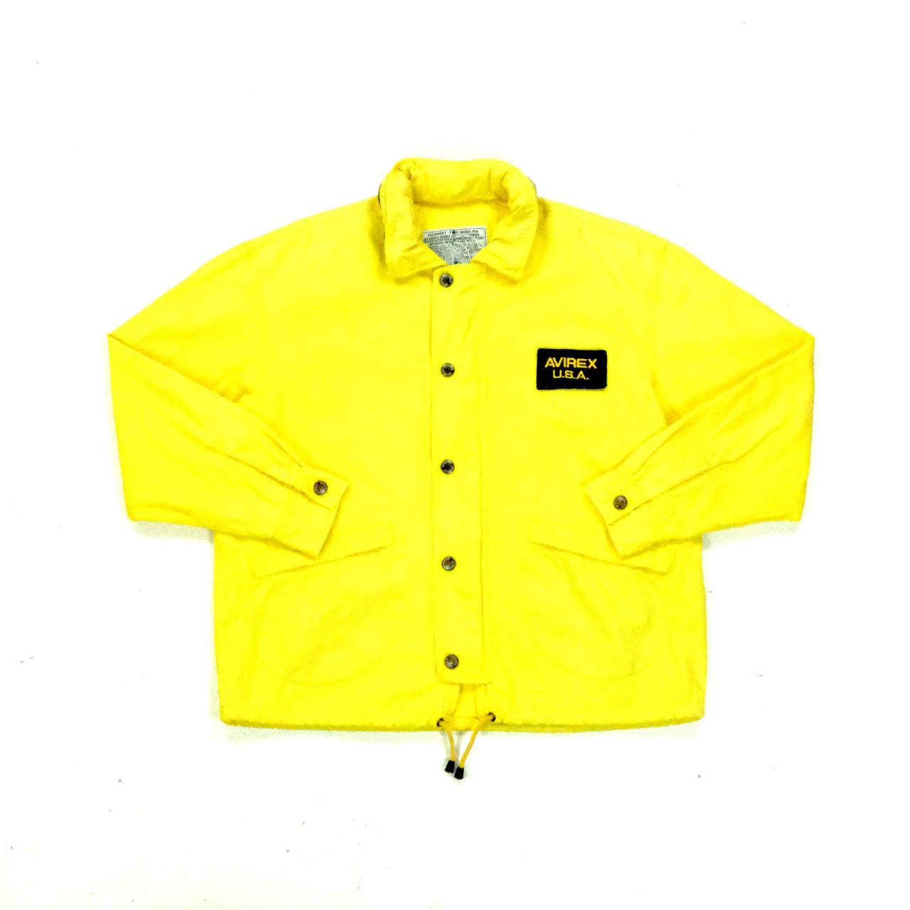 Avirex yellow collared jacket with zip in hood