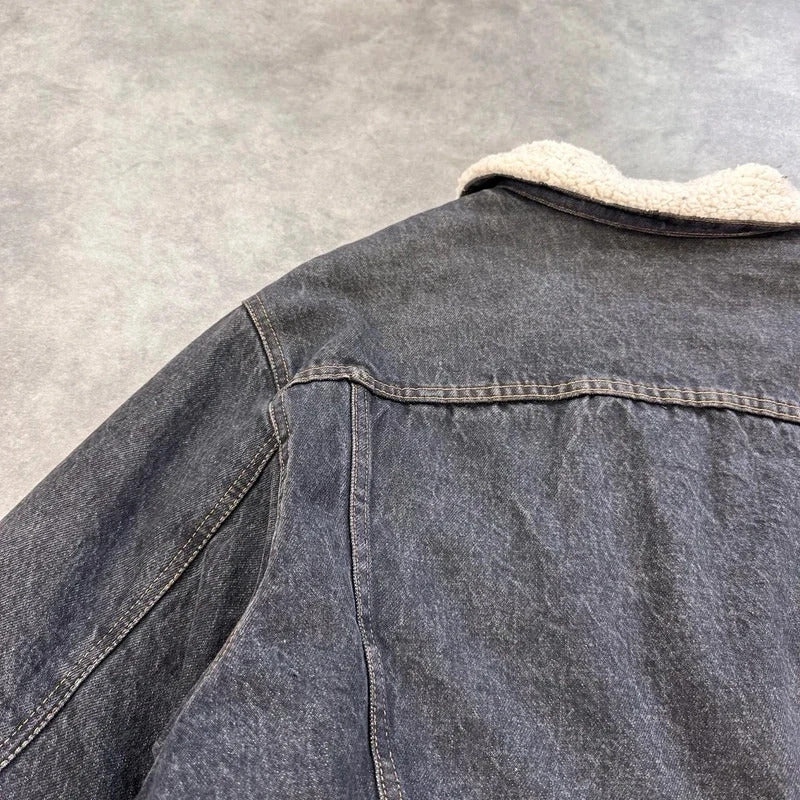 Fiorucci denim sherpa jacket