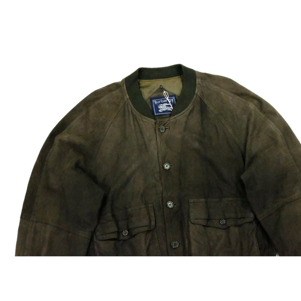 Vintage Burberry Suede Bomber Jacket
