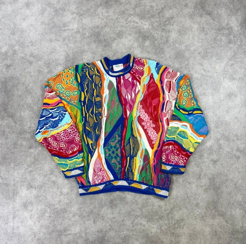 Vintage 90s Coogi 3D abstract knit jumper