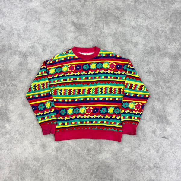 Vintage Benetton abstract print jumper