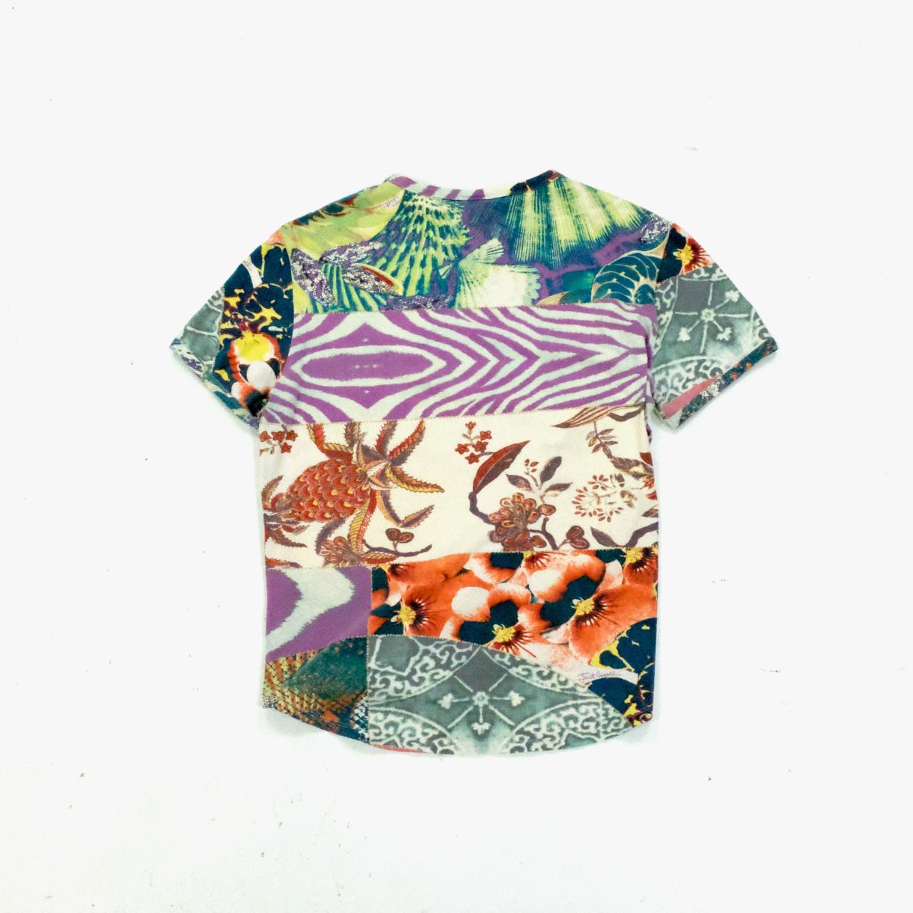 Just Cavalli tropical print t-shirt with glitter detailing