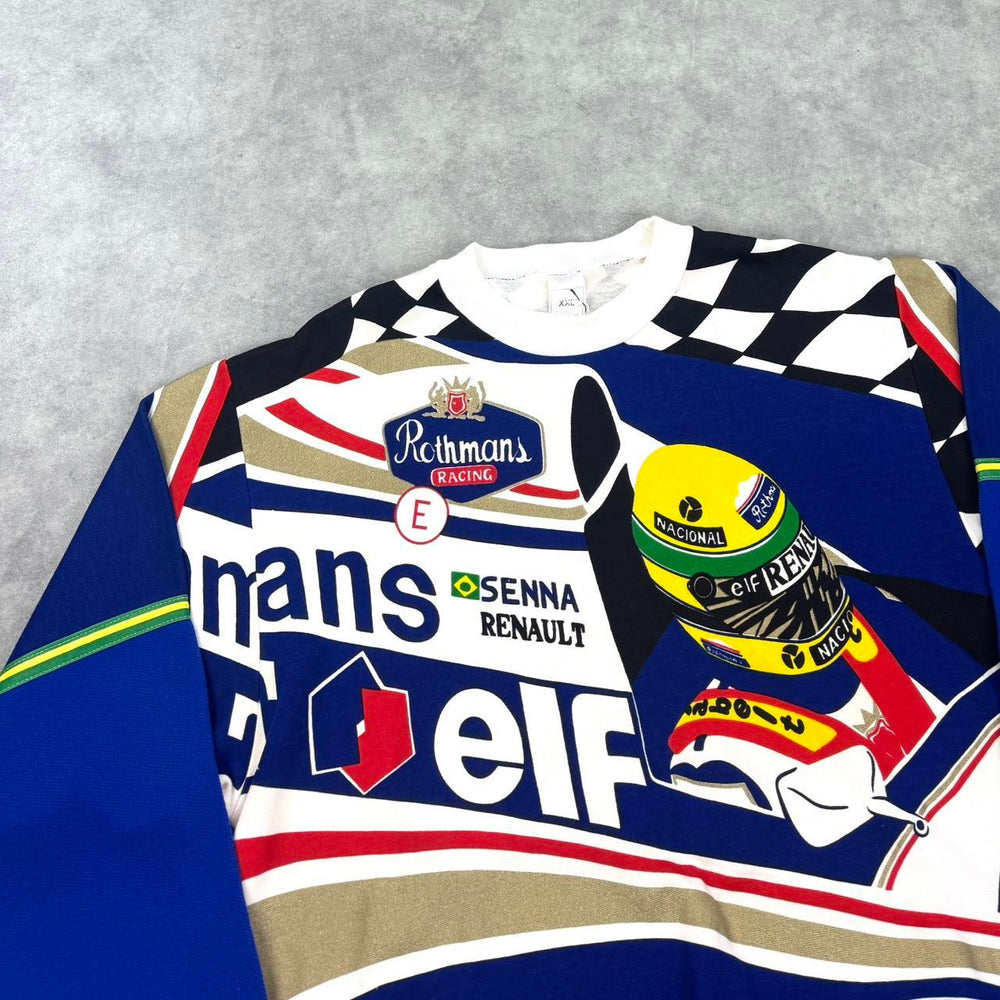 Vintage 80s / 90s Ayrton Senna F1 print jumper