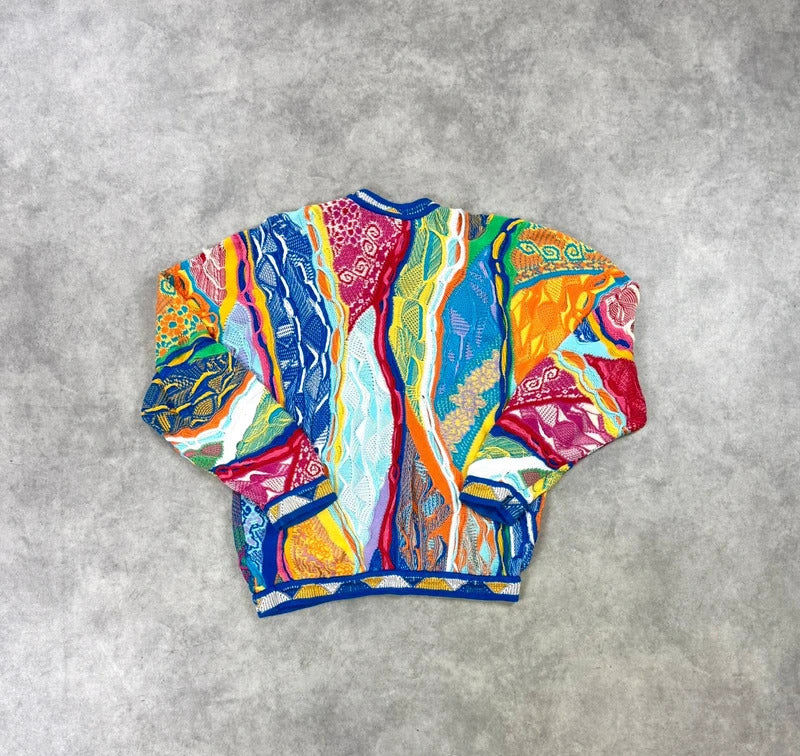 Vintage 90s Coogi 3D abstract knit jumper