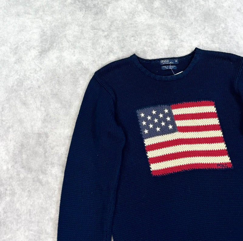 Vintage Polo Ralph Lauren flag knit jumper