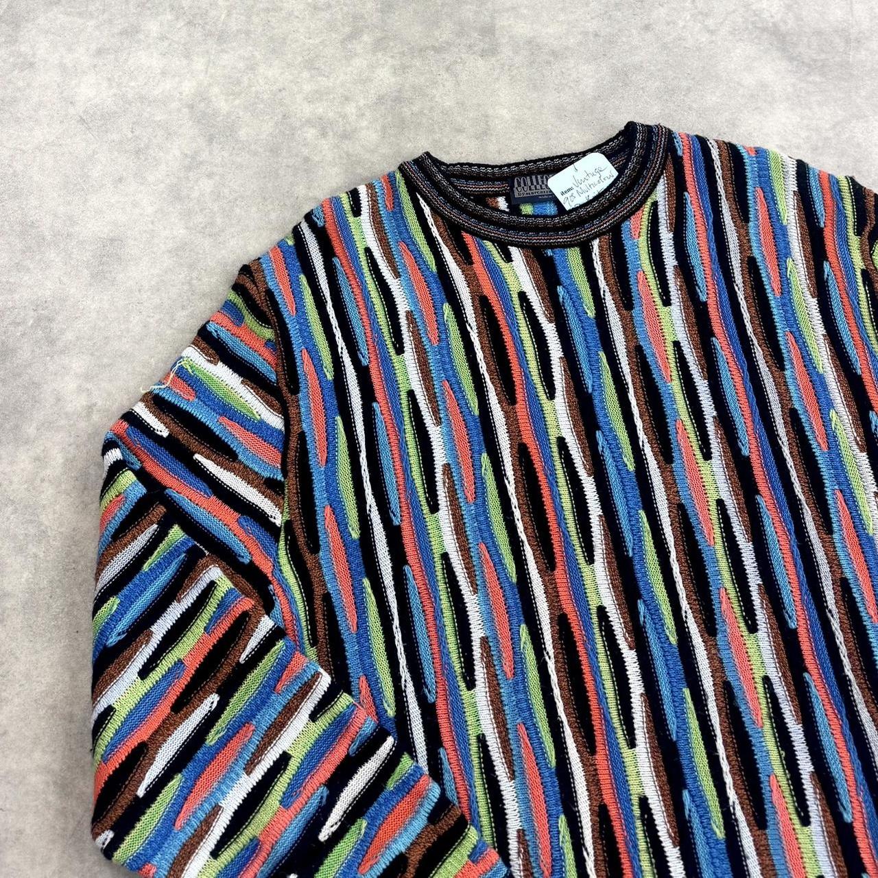 Vintage 3D abstract knit jumper