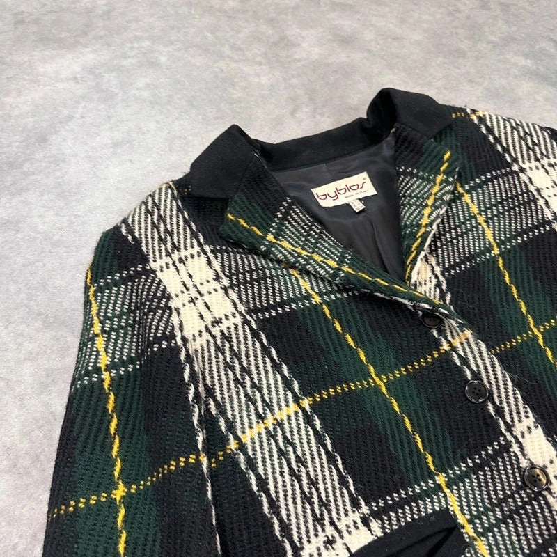 Byblos check wool blazer