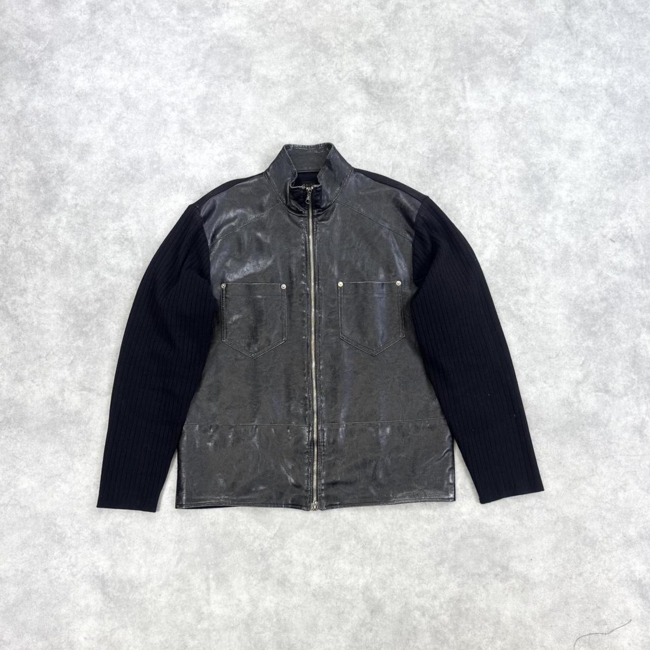 Vintage leather panel jacket