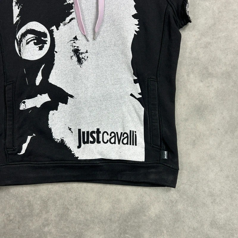 Cavalli Print Sleeveless Hoodie