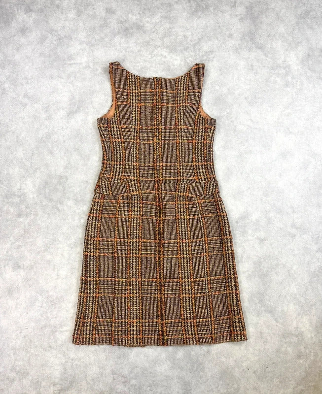 Vintage Dolce & Gabbana check tweed dress