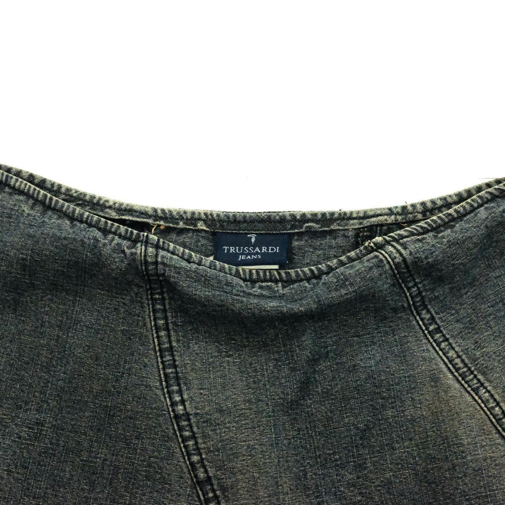 Trussardi Skirt / 90s long denim skirt