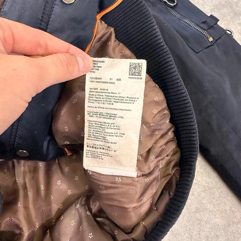 Hugo Boss embroidered bomber jacket