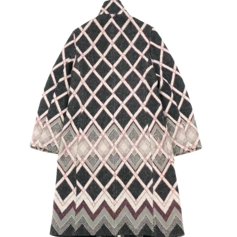 Missoni print wool coat
