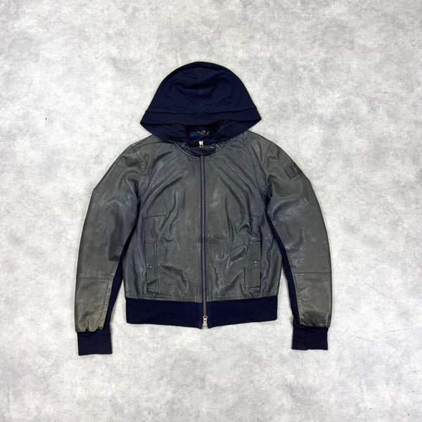 Armani leather bomber jacket