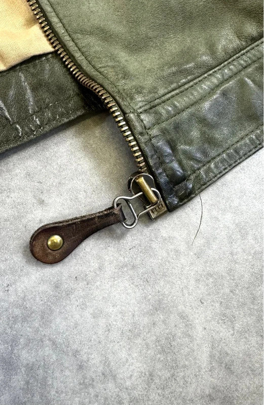 Vintage Chevignon leather bomber jacket