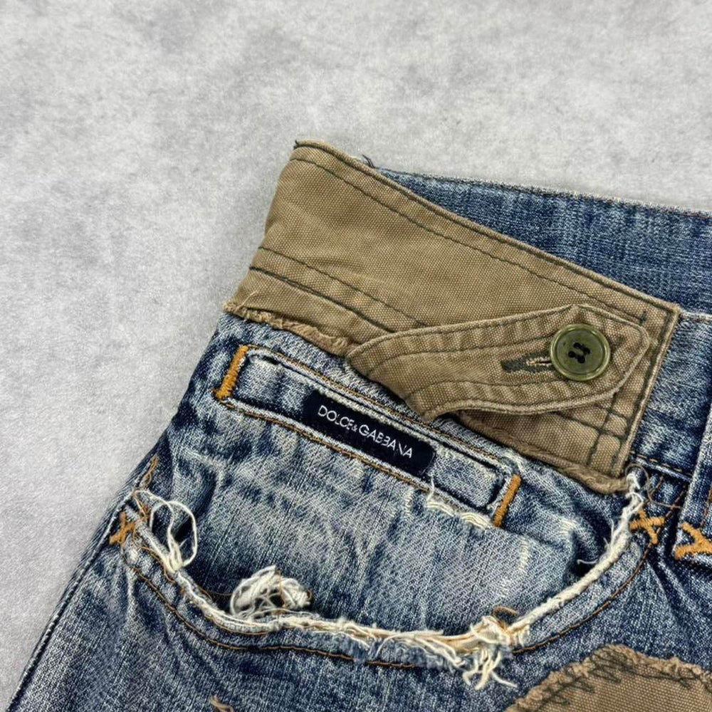 Dolce & Gabbana A/W 2005 multi pocket hybrid cargo jeans
