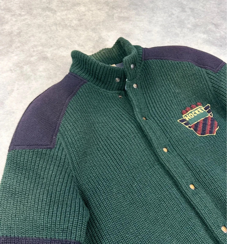Vintage Les Copains knit bomber Jacket