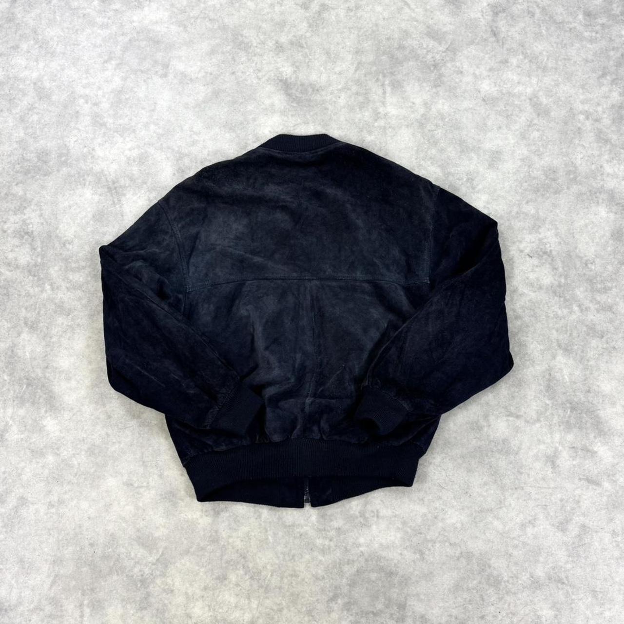 Vintage suede leather bomber jacket