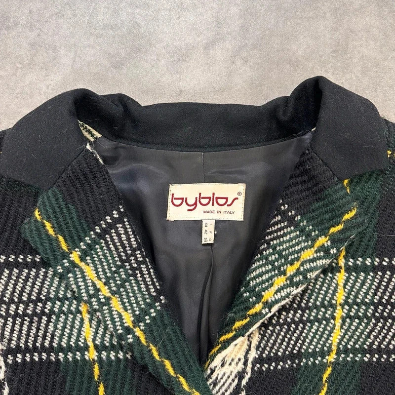 Byblos check wool blazer