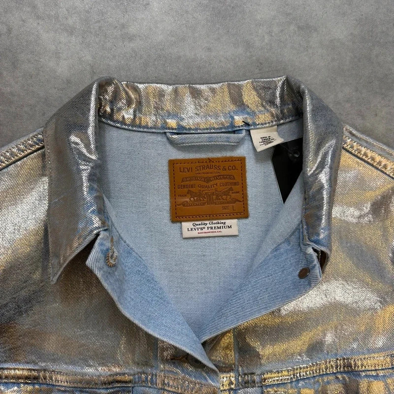 Levi's silver painted jacket