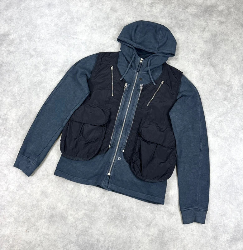 Stone Island Shadow Project layered hoodie