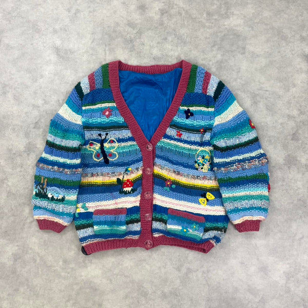 Vintage cottage core chunky knit cardigan