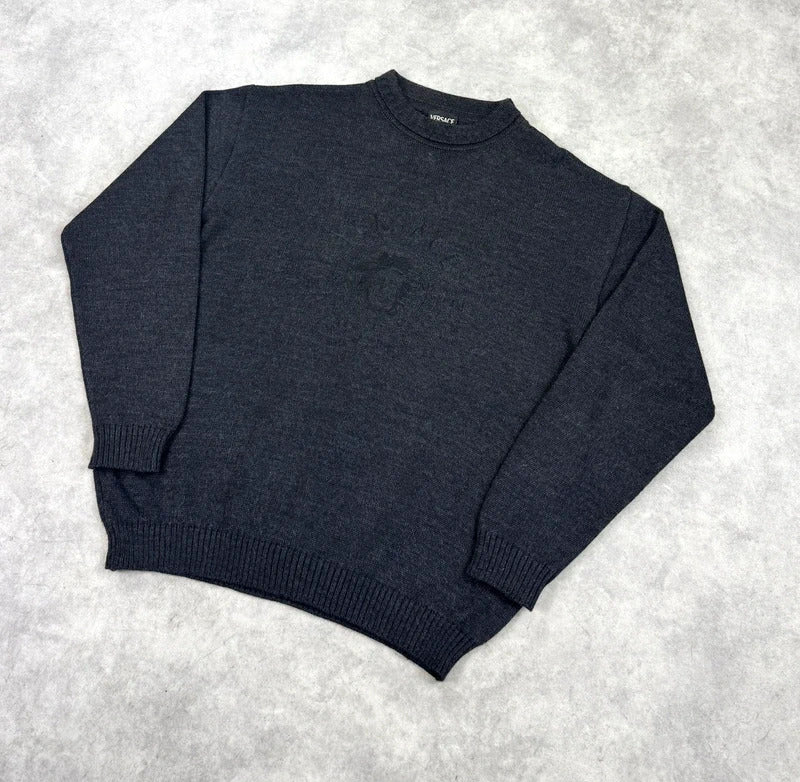 Vintage Versace embroidered knit jumper