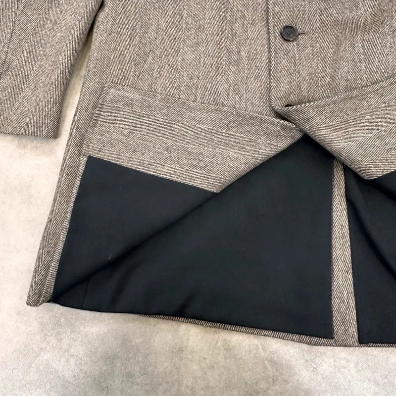 Lanvin herringbone tweed coat