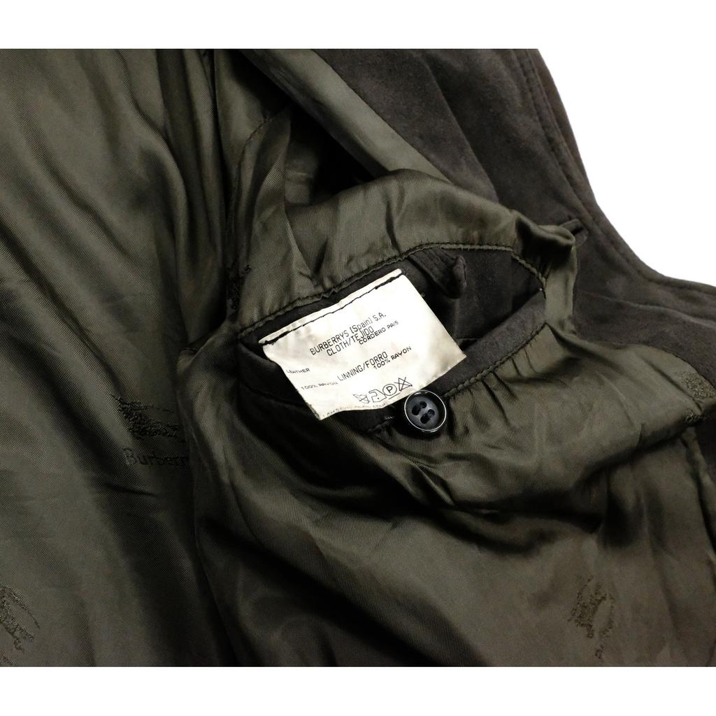 Vintage Burberry Suede Bomber Jacket