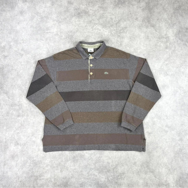 Vintage Lacoste striped polo shirt