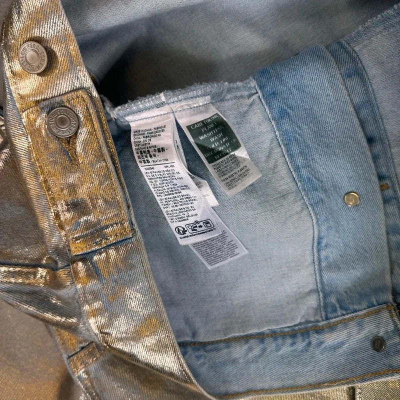Levi's silver painted jacket