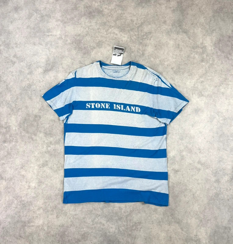Stone Island striped spell out t-shirt