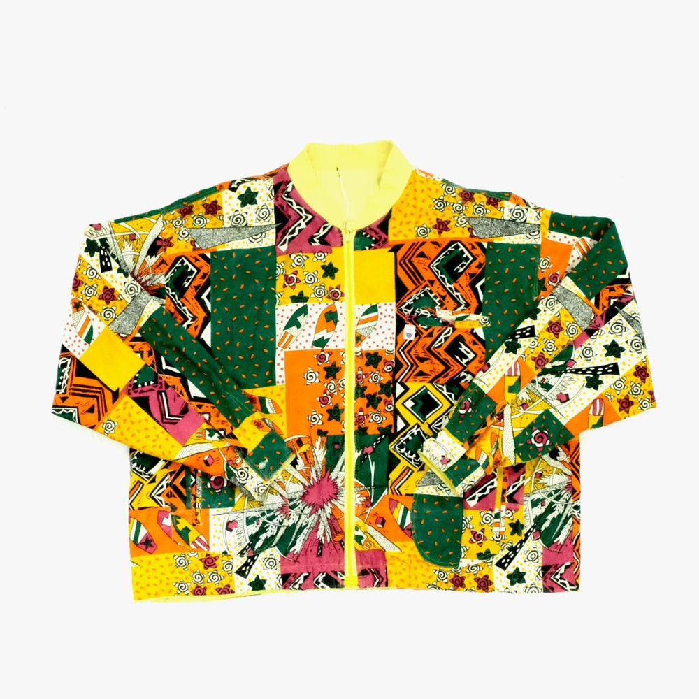 1970s print bomber jacket