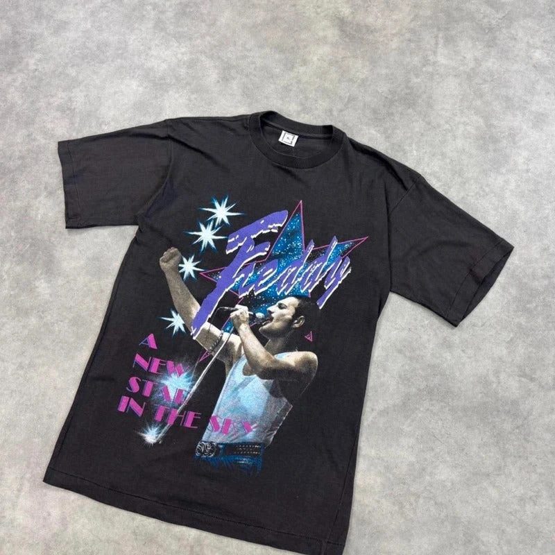 Freddie Mercury Print T-shirt