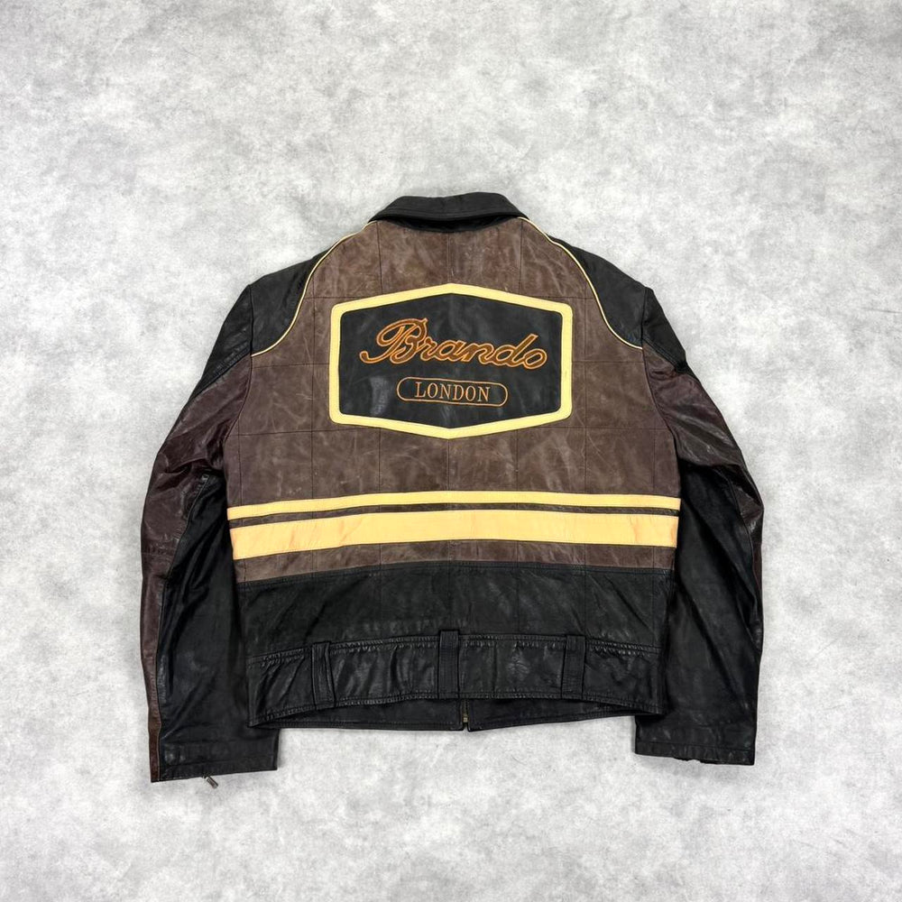 2000s leather racing jacket