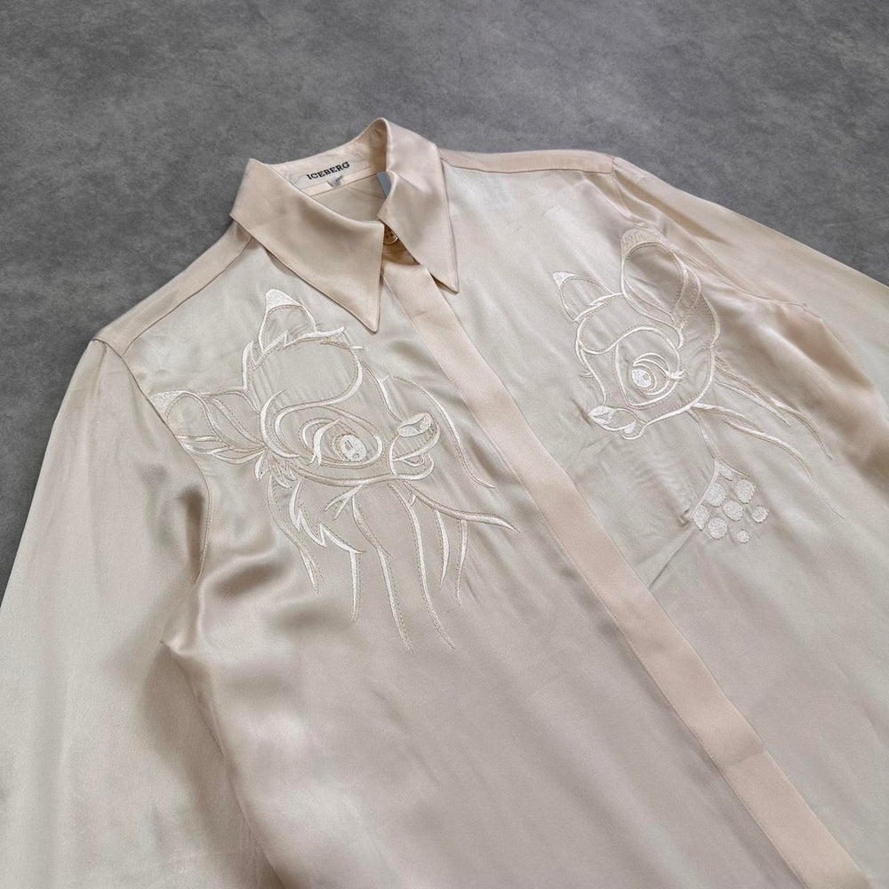 Iceberg cream silk shirt
