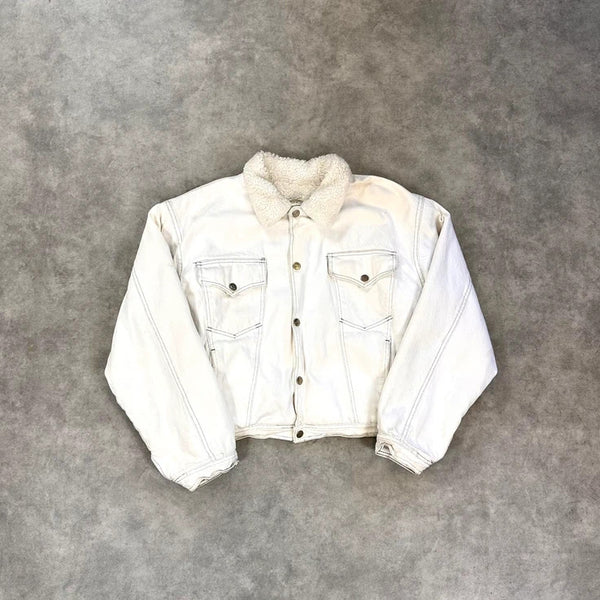 Vintage Rifle denim Sherpa jacket