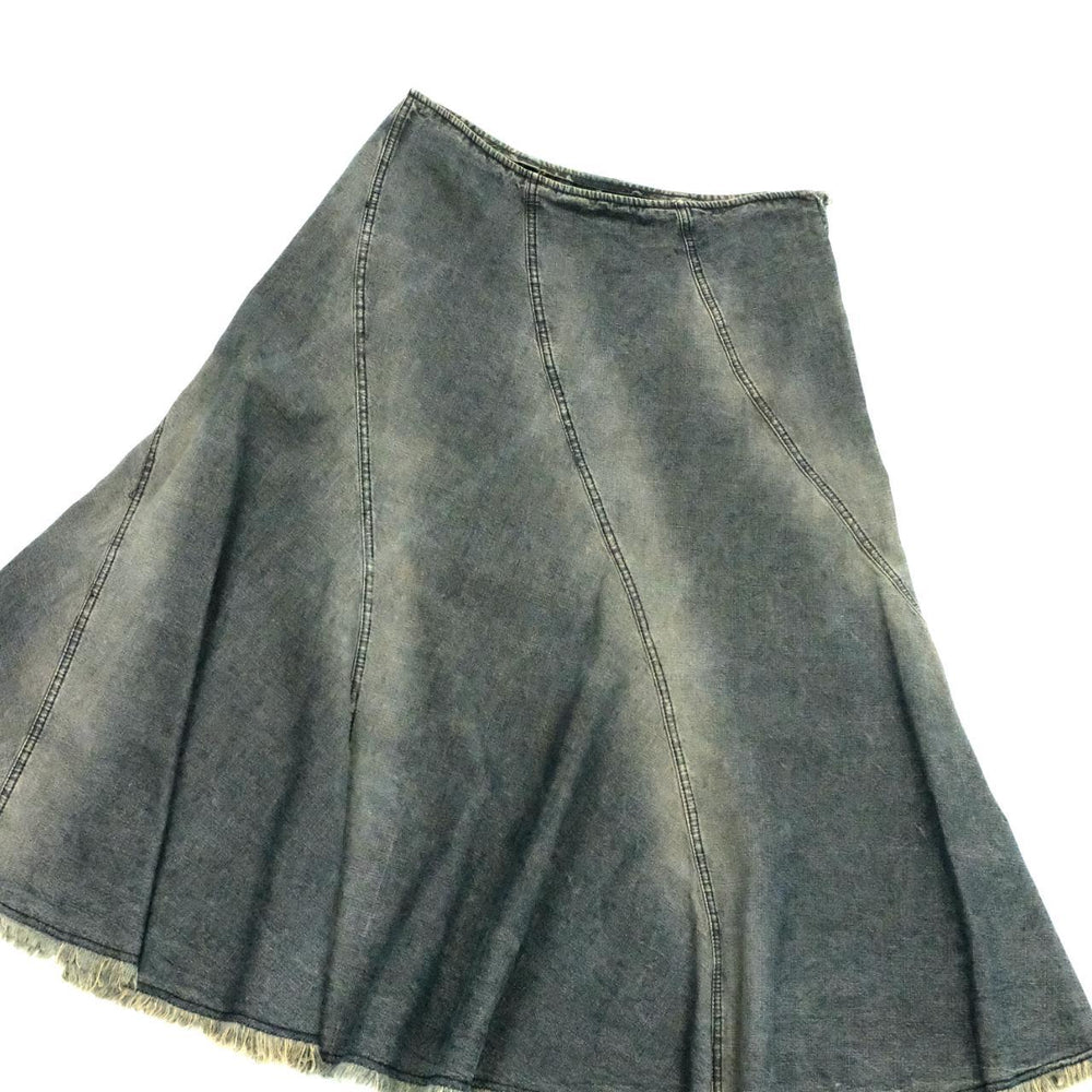 Trussardi Skirt / 90s long denim skirt