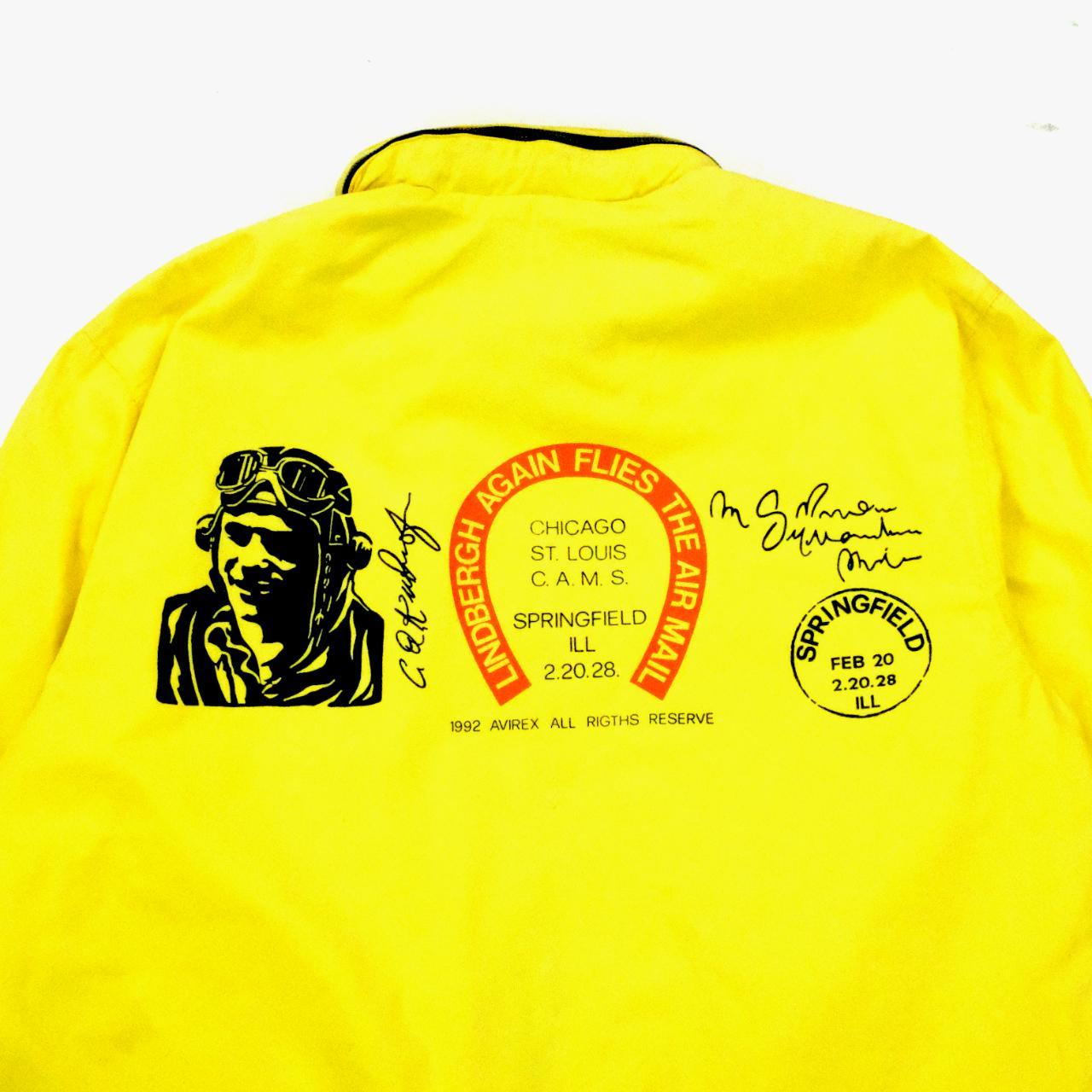 Avirex yellow collared jacket with zip in hood