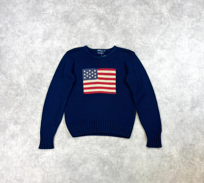 Vintage Polo Ralph Lauren flag knit jumper
