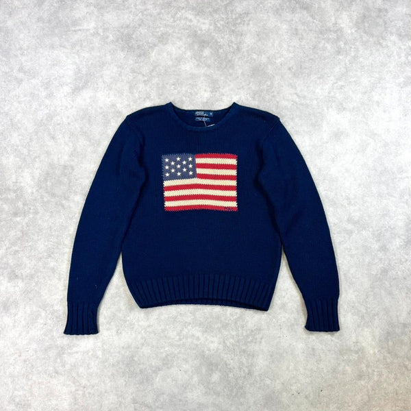 Vintage Polo Ralph Lauren flag knit jumper