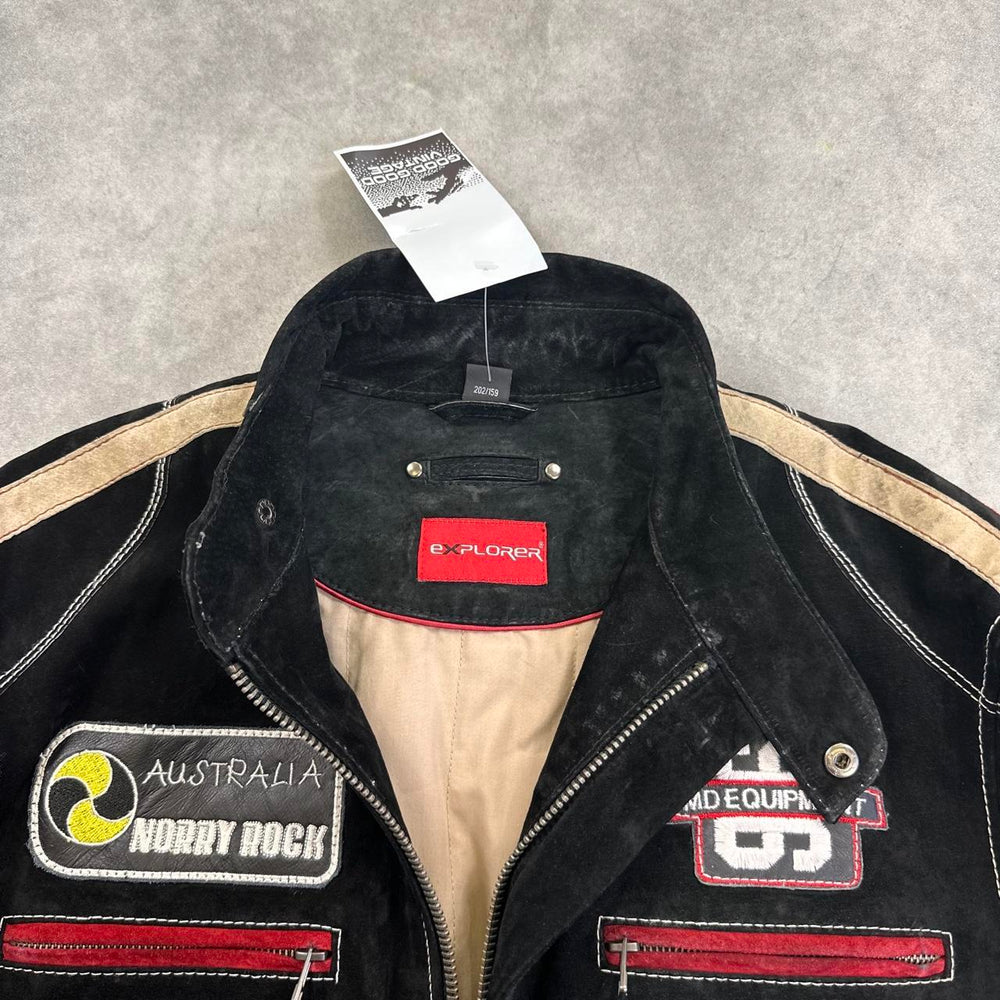 leather racer jacket