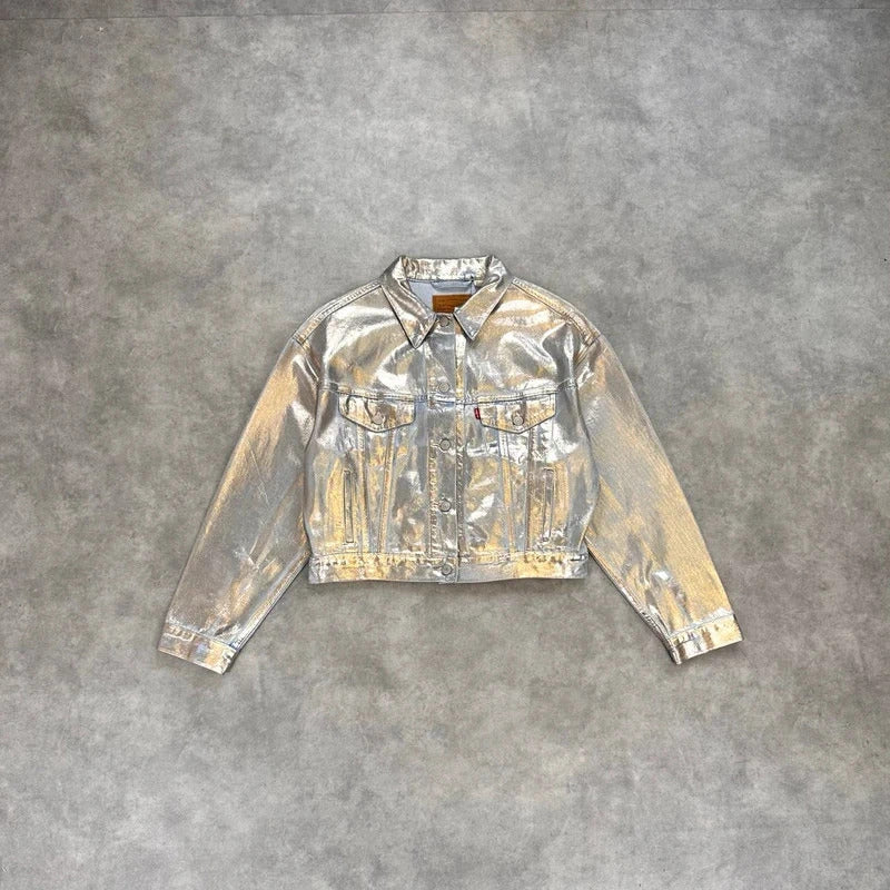 Levi's silver painted jacket